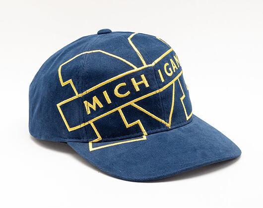 Kšiltovka Mitchell & Ness NCAA BIG LOGO DEADSTOCK UNIVERSITY OF MICHIGAN NAVY 6MSSS21HW046