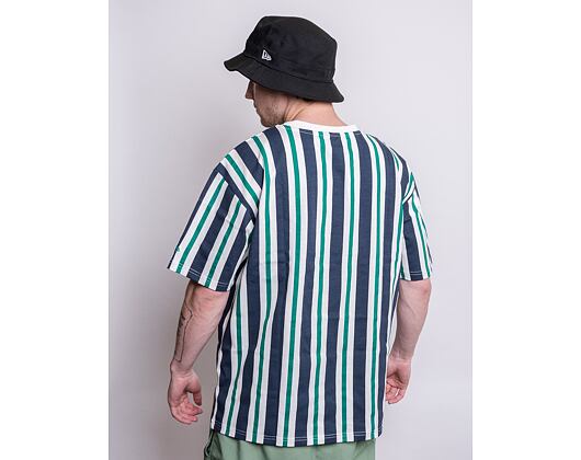 Triko New Era MLB Oversized Stripe Los Angeles Dodgers White / Blue / Green