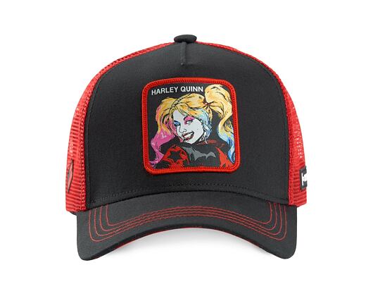 Kšiltovka Capslab Batman - Harley Quinn Trucker Black / Red