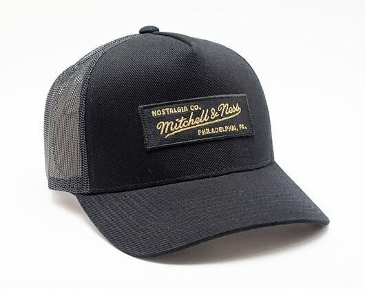 Kšiltovka Mitchell & Ness Box Logo Trucker Branded Black / Gold