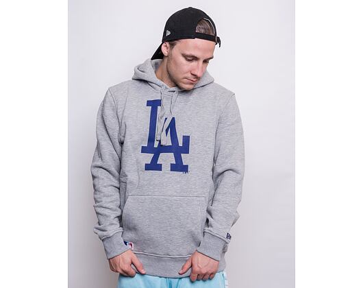 Mikina s kapucí New Era Essential Pull-Over Hoody Los Angeles Dodgers Grey