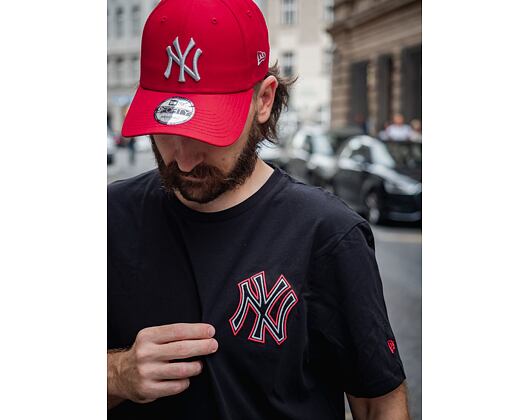 Triko New Era MLB Chain Stitch Tee New York Yankees Black