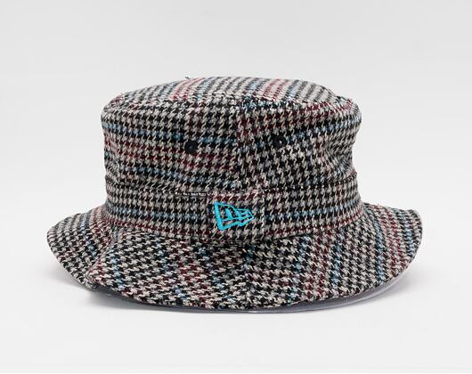 Klobouk New Era Check Bucket Brown / Aqua / Red