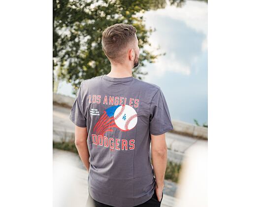 Triko New Era MLB Baseball Graphic Tee Los Angeles Dodgers Graphite