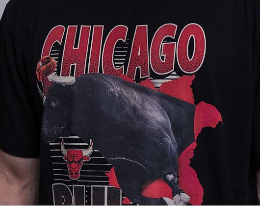 Triko Mitchell & Ness Scenic Tee Chicago Bulls Black