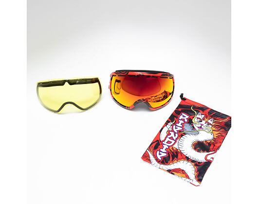 Lyžařské Brýle RIP N DIP Dragonerm Snow Goggles RND7157 Red