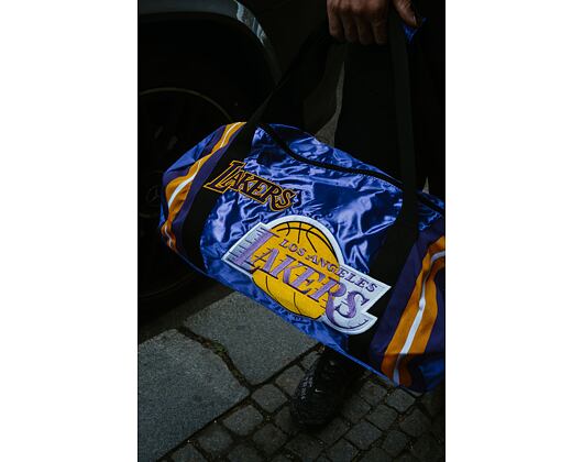 Taška Mitchell & Ness Los Angeles Lakers Satin Duffel Bag Purple