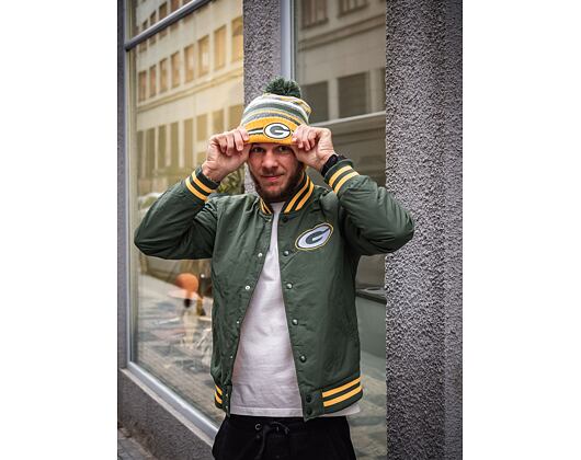 Bunda New Era NFL Team Wordmark Bomber Green Bay Packers Green