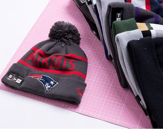 Kulich New Era NFL Jake Cuff Knit New England Patriots Grey