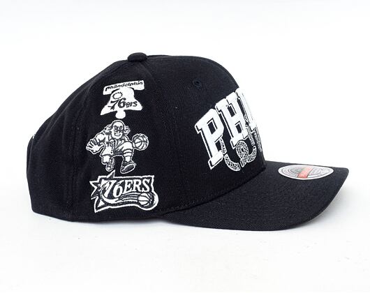 Kšiltovka Mitchell & Ness Philadelphia 76ers Logo Blast 110 Snapback Black