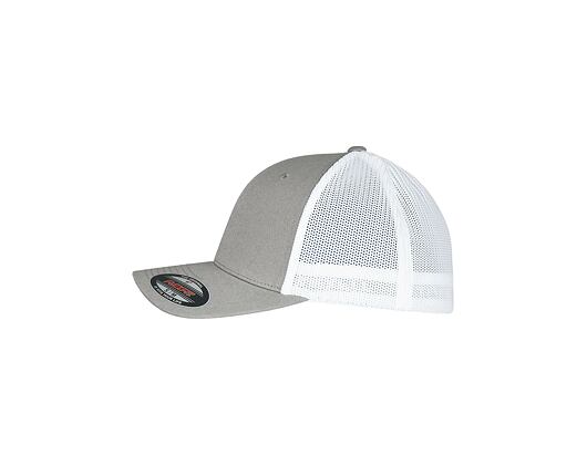 Kšiltovka Yupoong Trucker Recycled Mesh Grey/White 6511RM Flexfit Trucker Recycled