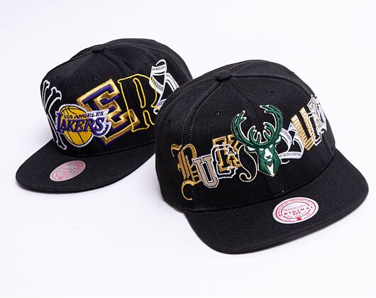 Kšiltovka Mitchell & Ness Milwaukee Bucks Hype Type Snapback Black