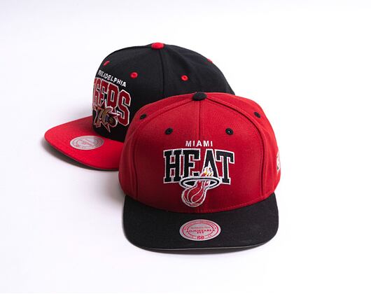 Kšiltovka Mitchell & Ness Team Arch 2 Tone Snapback Miami Heat Red / Black