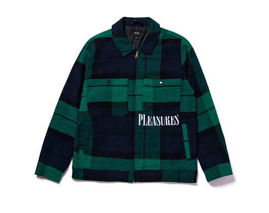 Bunda HUF × Pleasures Blackwatch Work Jacket Navy