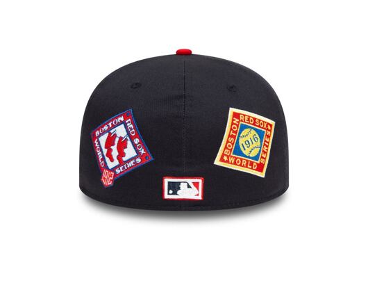 Kšiltovka New Era 59FIFTY Cooperstown Multi WS Patch Boston Red Sox Fitted Navy