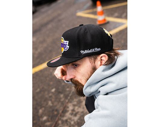 Kšiltovka Mitchell & Ness Los Angeles Lakers English Dropback Snapback NBA