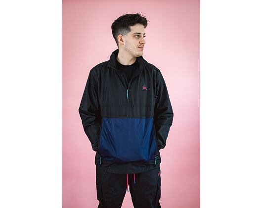 Bunda New Era Contemporary Cargo Windbreaker Black / Muave Blue