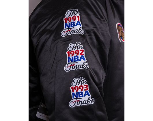 Bunda Mitchell & Ness Champ City Satin Jacket Chicago Bulls Black