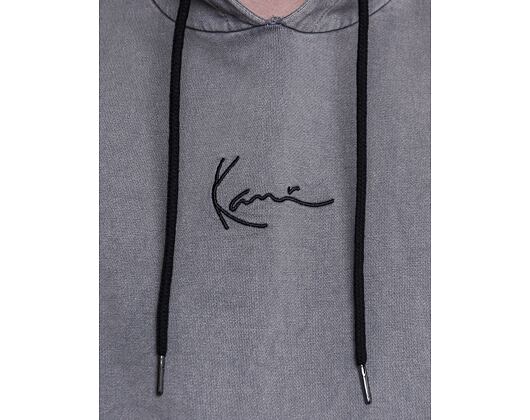 Mikina Karl Kani Small Signature OS Hoodie bleached grey