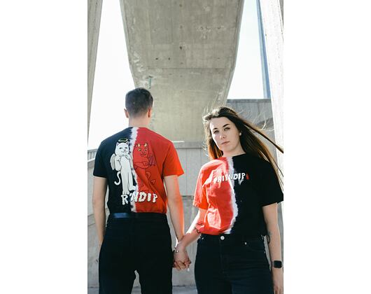 Triko Rip N Dip Angel & Devil Tee Red/Black Split Dye RND9078