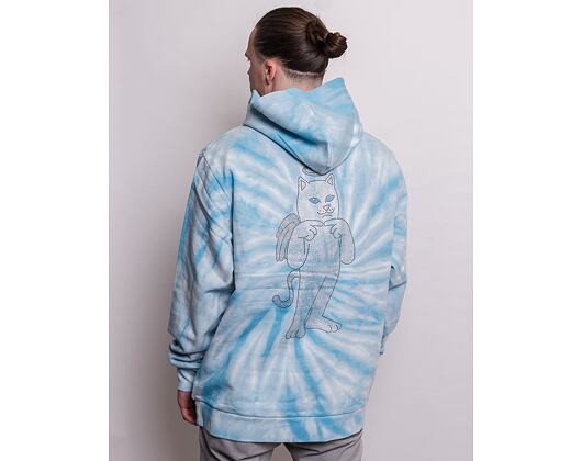 Mikina Rip N Dip Sent From Heaven Hoodie Light Blue Spiral Dye RND9036