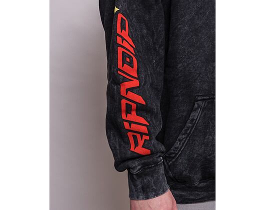 Mikina Rip N Dip Hell Racer Hoodie Black Mineral Wash RND9041