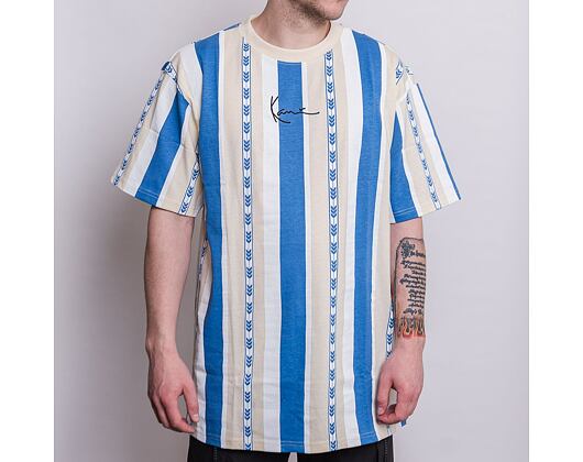 Triko Karl Kani Small Signature Stripe Tee blue