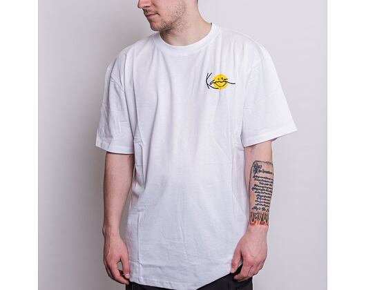 Triko Karl Kani Chest Signature Smiley print Tee white/yellow