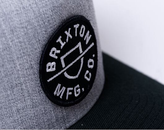 Kšiltovka Brixton Crest C MP Snapback Grey / Black