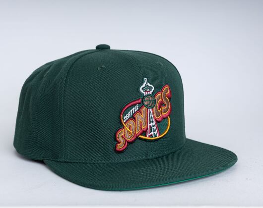 Kšiltovka Mitchell & Ness Seattle Supersonics Team Ground 2.0 Snapback HWC Green