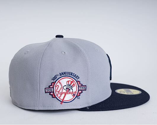 Kšiltovka New Era 59FIFTY MLB Side Patch 5 New York Yankees Fitted Gray