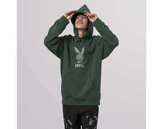 Mikina HUF Playboy Rhinestone Hoodie Forest Green