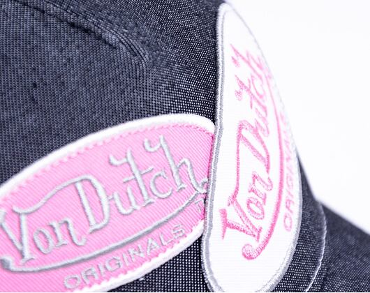 Kšiltovka Von Dutch Russel Trucker Denim Black Denim/White
