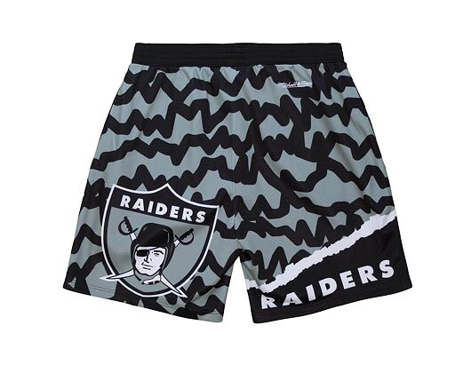 Kraťasy Mitchell & Ness NFL Jumbotron 2.0 Shorts Oakland Raiders Black / Silver