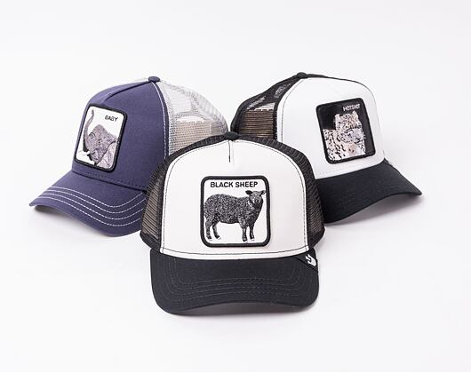 Kšiltovka Goorin - The - Black Sheep Trucker - Black / White