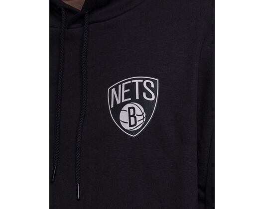 Mikina New Era NBA Half Logo Oversized Hoody Brooklyn Nets Black / White