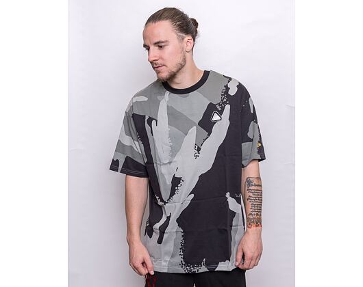 Triko New Era All Over Print Patch Oversized Tee Black / Grey
