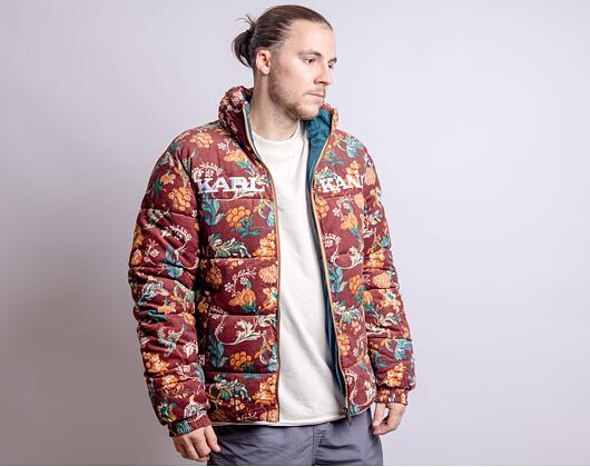 Bunda Karl Kani Retro Reversible Corduroy Flower Puffer Jacket Multicolor