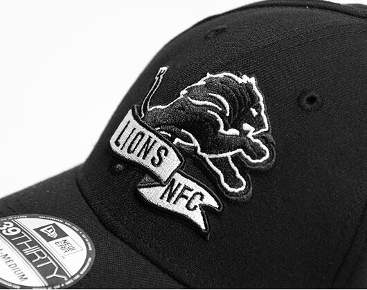 Kšiltovka New Era 39THIRTY NFL22 Sideline Detroit Lions Black / White