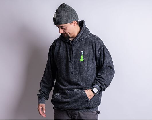 Mikina Rip & Dip Stripndip Hoodie Black Mineral Wash