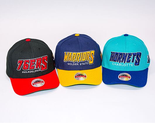 Kšiltovka Mitchell & Ness SHREDDER STRETCH SNAPBACK HWC Golden State Warriors Blue