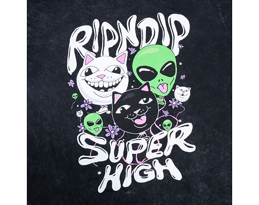 Triko Rip & Dip Super High Tee Black Mineral Wash
