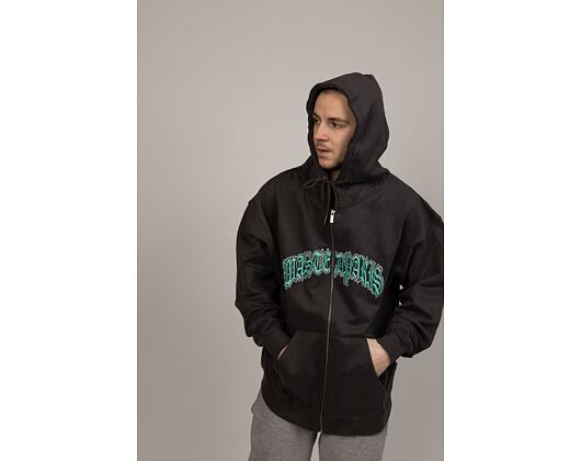Mikina Wasted Paris Hoodie Zip Chill Kingdom - Smoked Black