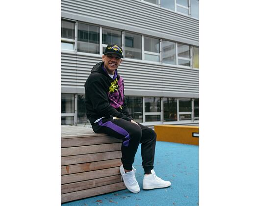 Tepláky New Era NBA Panel Joggerss Los Angeles Lakers Black/Purple