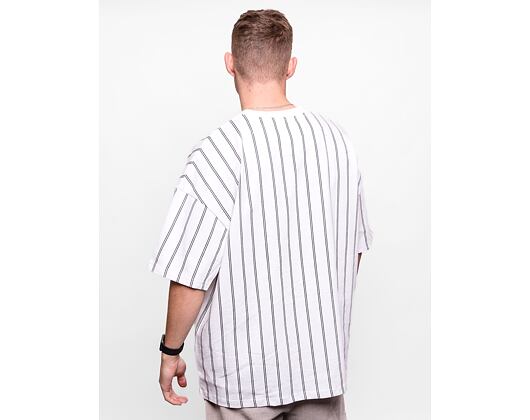 Triko Karl Kani Small Signature Heavy Jersey Pinstripe Tee white/black
