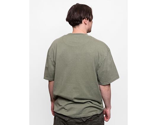 Triko Karl Kani Jeans Signature Washed Destroyed Tee military green