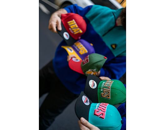 Kšiltovka Mitchell & Ness SHREDDER STRETCH SNAPBACK HWC Houston Rockets Blue