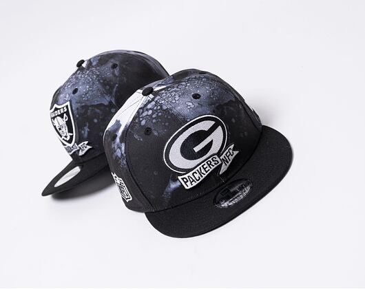 Kšiltovka New Era 9FIFTY NFL22 Sideline "Ink Dye" Green Bay Packers Black / White