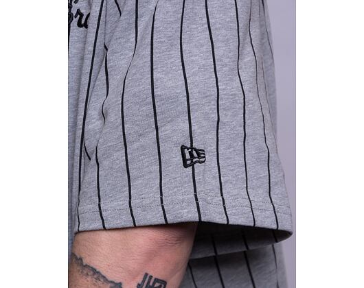 Triko New Era Pinstripe Jersey Heather Gray / Black