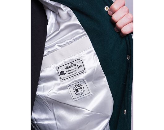 Bunda New Era Heritage Varsity Jacket Oakland Athletics Dark Green / Off White